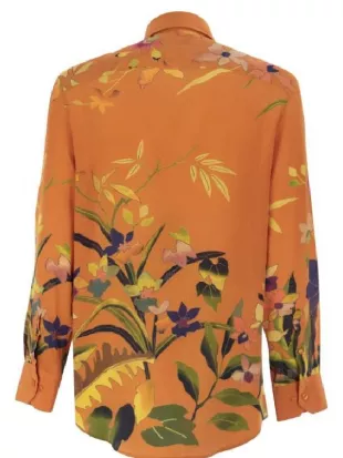 A Taste for Murder 2026 Orange Floral Print Shirt