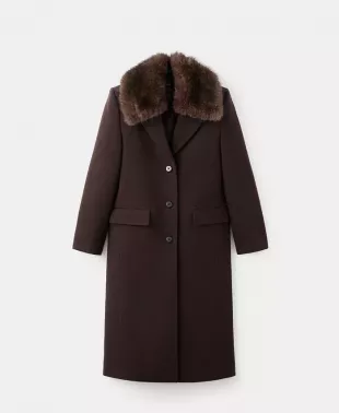 Fur Collar Wool Coat