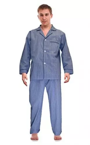 RK Classical Sleepwear Men’s Broadcloth Woven Pajama Set