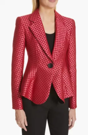 Animal Jacquard Blazer