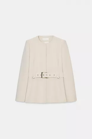 Blazer With Buckle Belt