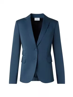 Stretch Cotton Two Button Blazer