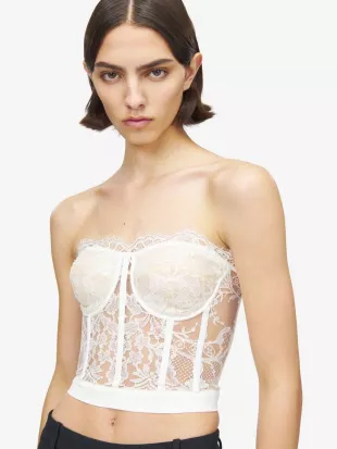 Women's Lace Corset in White