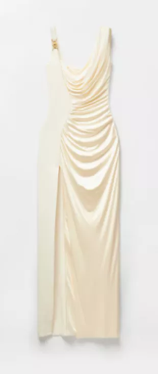 Viscose Liquid Jersey Draped Gown