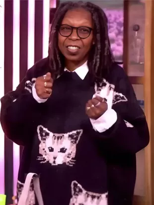 Whoopi Goldberg The View 2026 Black Cat Sweater