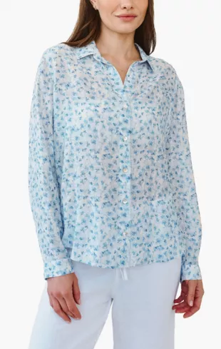 Print Button Up Shirt