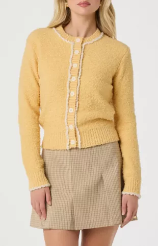 Contrast Stitch Cardigan