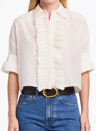 Next Ex Ruffle Crop Shirt