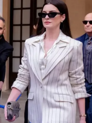 The Devil Wears Prada 2 Anne Hathaway Pinstripe Blazer