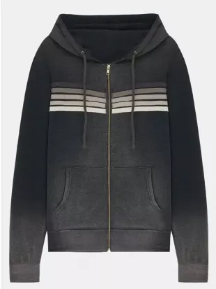 The Pitt S02 Dr. Cassie McKay Grey Striped Hoodie
