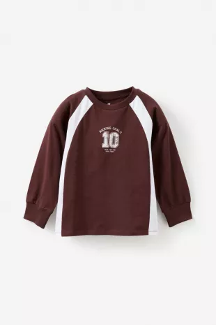 Kids Kids Moto Panelled Long Sleeve Tee