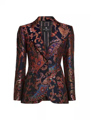 Paisley Brocade Fitted Jacket