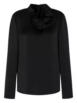 Ruffled High Neck Blouse