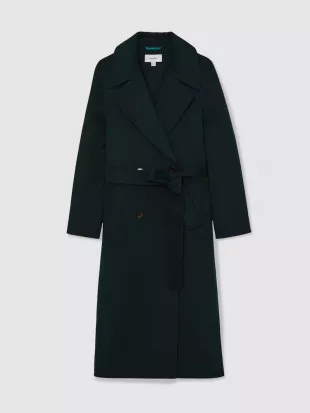 Double Breasted Blindseam Coat Wool Blend