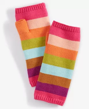Women's Colorblocked Fingerless Gloves