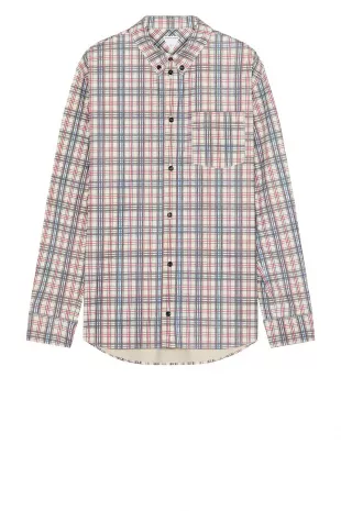 Printed Leather Checked Shirt