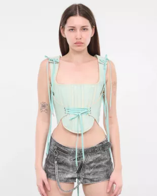 Nihil Moto Corset in Teal