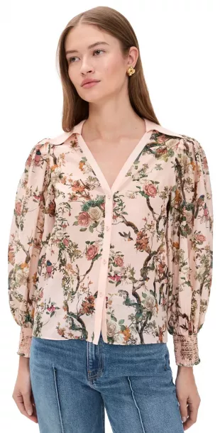 Alice + Olivia Charis Cotton & Silk Shirt