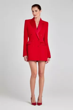 Monica Red Blazer Dress