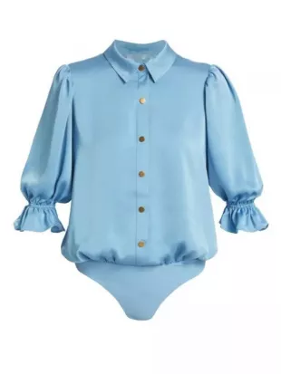 General Hospital 2026 Amanda Setton Button-Front Bodysuit