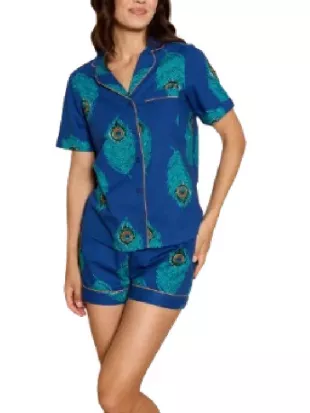 Below Deck Down Under S04 Daisy Kelliher Peacock Print Pajamas