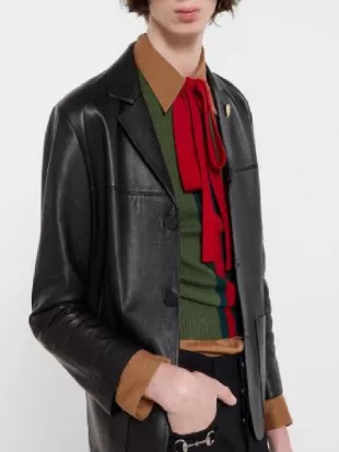 American Idol S24 Lionel Richie Black Leather Jacket