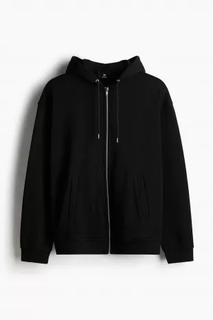 Loose Fit Zip Through Hoodie