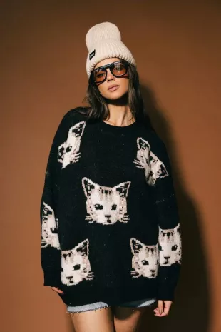 Power Oversized Knit Sweater