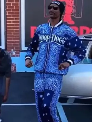 Rapper Snoop Dogg Blue Bandana Tracksuit