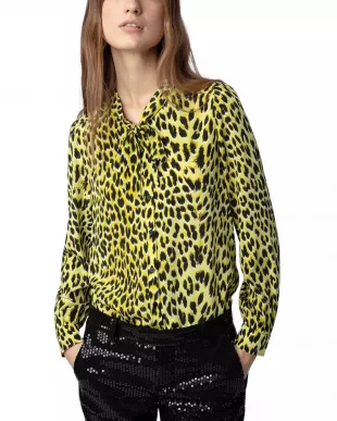 Taos Leopard Print Silk Shirt