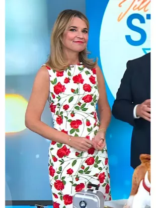 The Today 2026 Savannah Guthrie Rose Print Dress