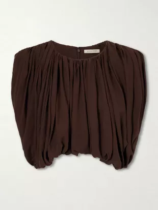 Renata silk Cropped Top