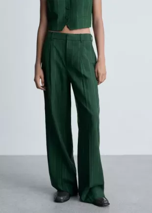 Pinstripe Suit Trousers