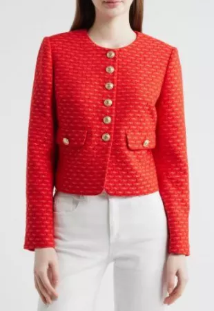 The Marlena Button-Down Tweed Jacket
