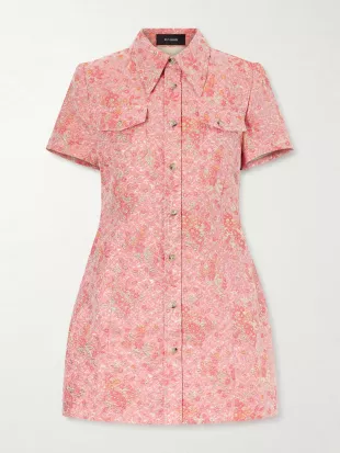 Chavela Cotton-blend Cloqué Mini Dress