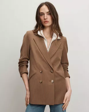 Vero Rupert Pinstripe Dickey Jacket