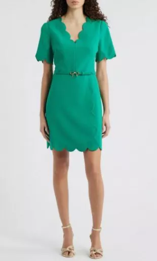Scallop Sheath Dress