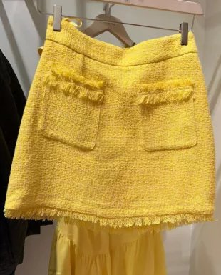 Yellow Tweed Skirt