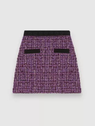 Purple Tweed Skirt