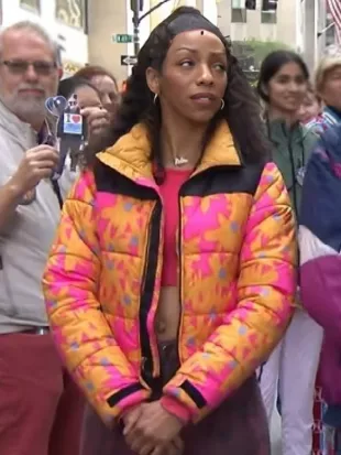 The Today Show Christiani Pitts Flower Puffer Jacket