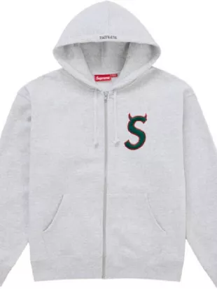 Supreme Devil S Logo Zip Up Hooded Jacket