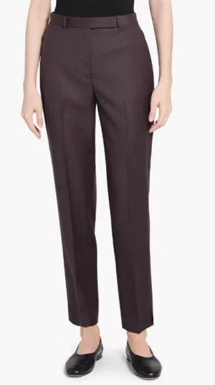 Sleek Flannel High Waist Taper Pants