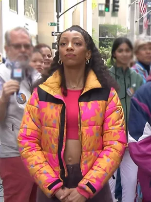 The Today Show Christiani Pitts Flower Puffer Jacket