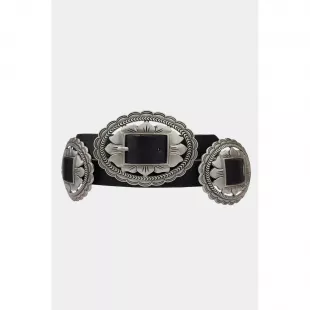 Western Oval Floral Concho Belt B-13784