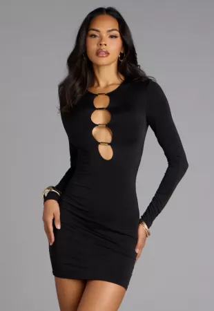 Cut To Captivate Long Sleeve Mini Dress
