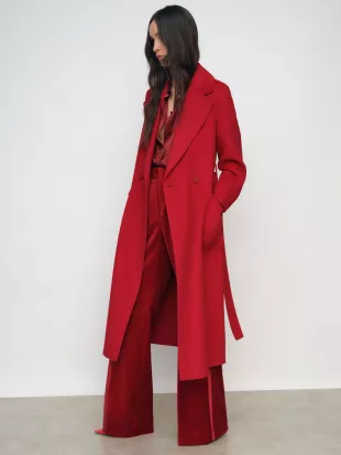 Lucia Wool Blend Double Breasted Blindseam Coat
