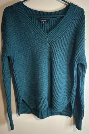 Women’s Green Knit Sweater Long Slv