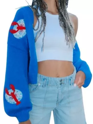 Summer House S10 Amanda Batula Lobster Cardigan