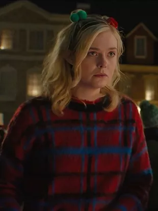 Margos Got Money Troubles Elle Fanning Plaid Sweater