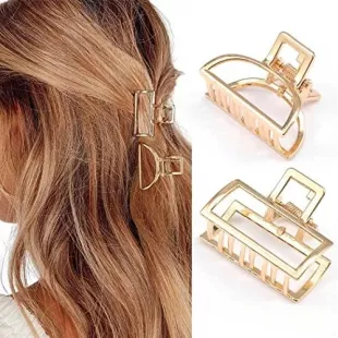 Hair Claw Gold Hair Clips Mini Non Slip Claw Clips Hair